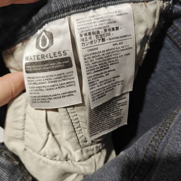 Levi's Premium 501 S Dark Wash Size 27 Skinny Jeans Fly Button Distressed - Picture 11 of 13